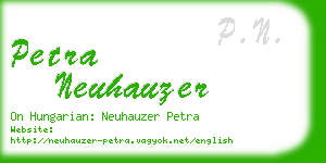 petra neuhauzer business card